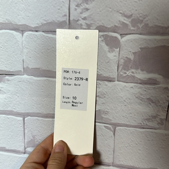 Gold Sequin Revelry Bridesmaid Evening Gown Dress Spaghetti Strap Size 10 lined - Picture 7 of 7